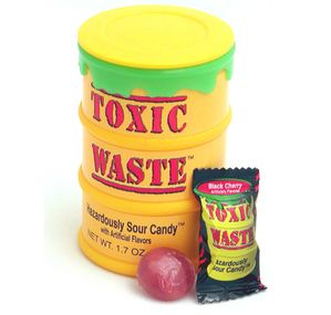 Toxic Waste Super Sour Candy 1.7oz Yellow Drum